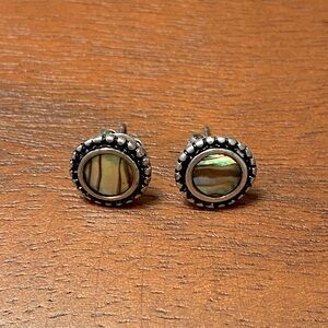 Lucky Brand Silver and Mother of Pearl Stud Earrings
